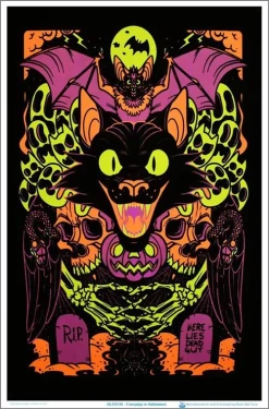 Best Pirce ???? EVERY DAY IS ???? HALLOWEEN BLACKLIGHT POSTER ????