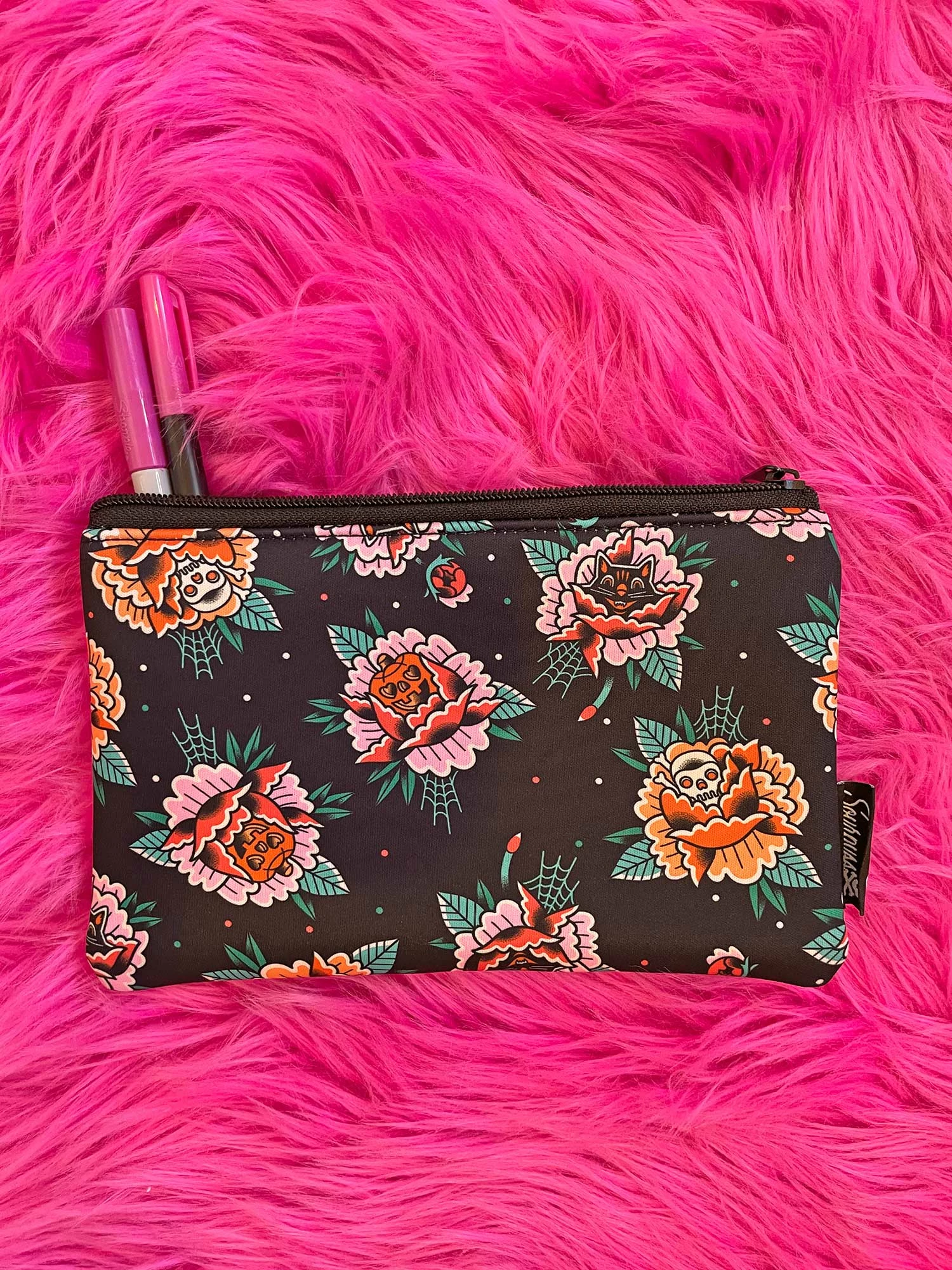 Buy ???? SOURPUSS CREEPY PEONIES CASE ZIP POUCH ???? - Image 3