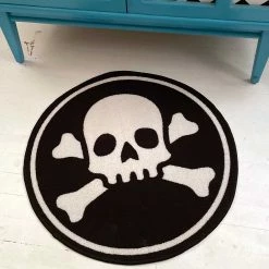 Best Pirce ???? SOURPUSS SKULL N BONES RUG ????
