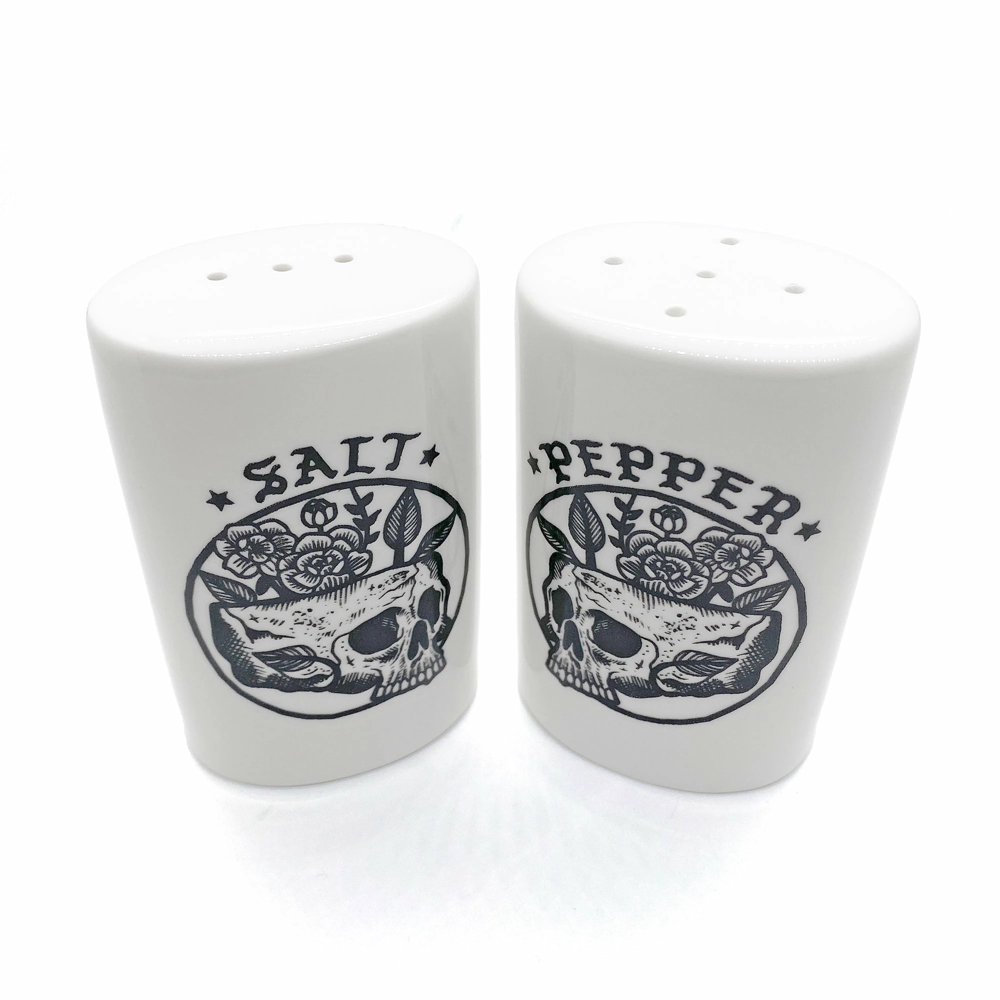 Deals ✨ SOURPUSS FLORAL SKULL SALT AND PEPPER SHAKERS ???? - Image 3