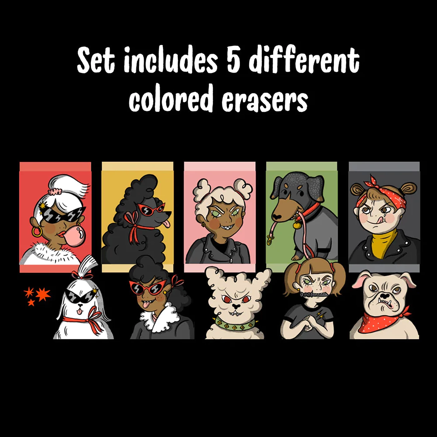 Best deal ???? BAD ???? DOGS BAD ???? GIRLS ERASERS ???? - Image 2