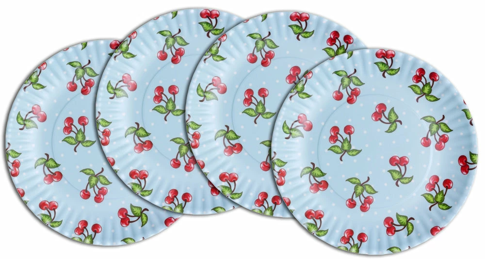 Promo ???? CHERRIES MELAMINE DINNER PLATES ⌛