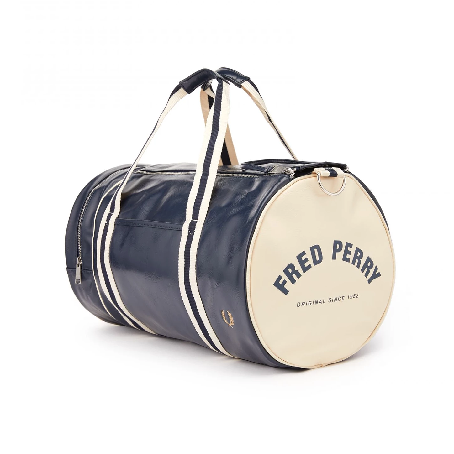 New ???? FRED PERRY CLASSIC BARREL BAG NAVY/ECRU ???? - Image 2