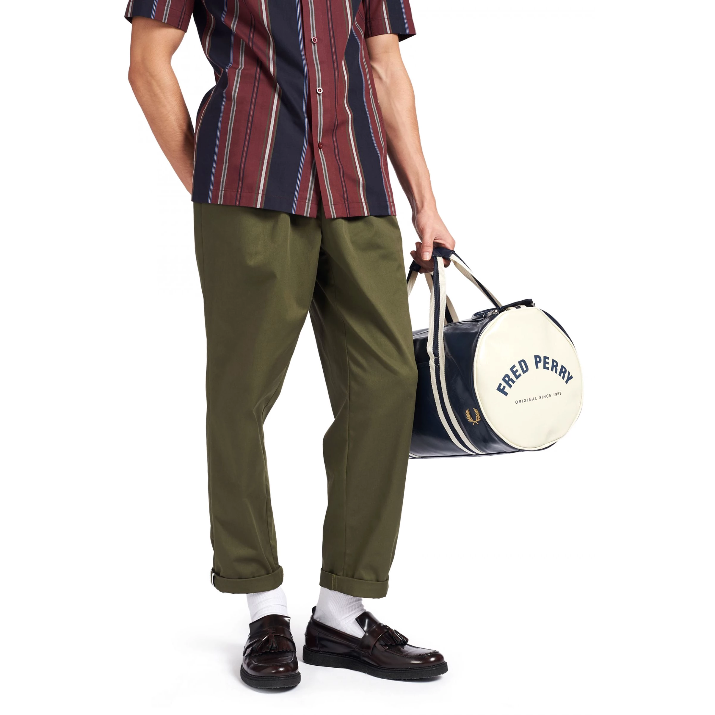 New ???? FRED PERRY CLASSIC BARREL BAG NAVY/ECRU ???? - Image 6