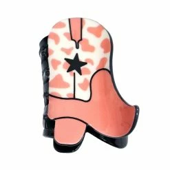 New ???? COWGIRL BOOT CLAW HAIR CLIP PINK ????