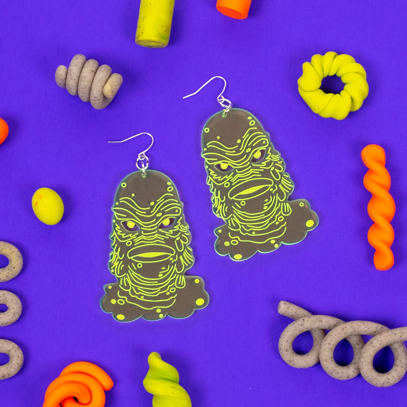 Coupon ???? CREATURE FEATURE NEON ACRYLIC EARRINGS ????