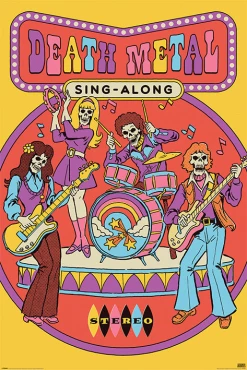 Wholesale ???? STEVEN RHODES DEATH METAL SING ALONG POSTER ????