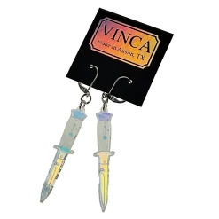 Best deal ???? A KNIFE LESS ORDINARY EARRINGS IRIDESCENT ❤️