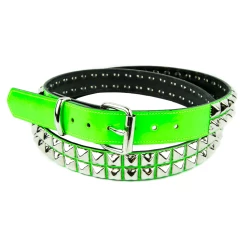 Promo ???? NEON GREEN 2 ROW PYRAMID STUD BELT ⭐
