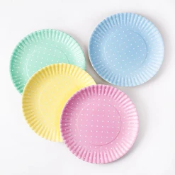 Coupon ???? PASTEL POLKA DOTS MELAMINE DINNER PLATES ????