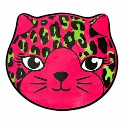 Budget ???? SOURPUSS LEOPARD CAT BATH MAT PINK ????