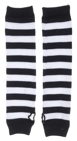 Outlet ❤️ POIZEN INDUSTRIES STRIPED ARMWARMERS BLK/WHT ❤️
