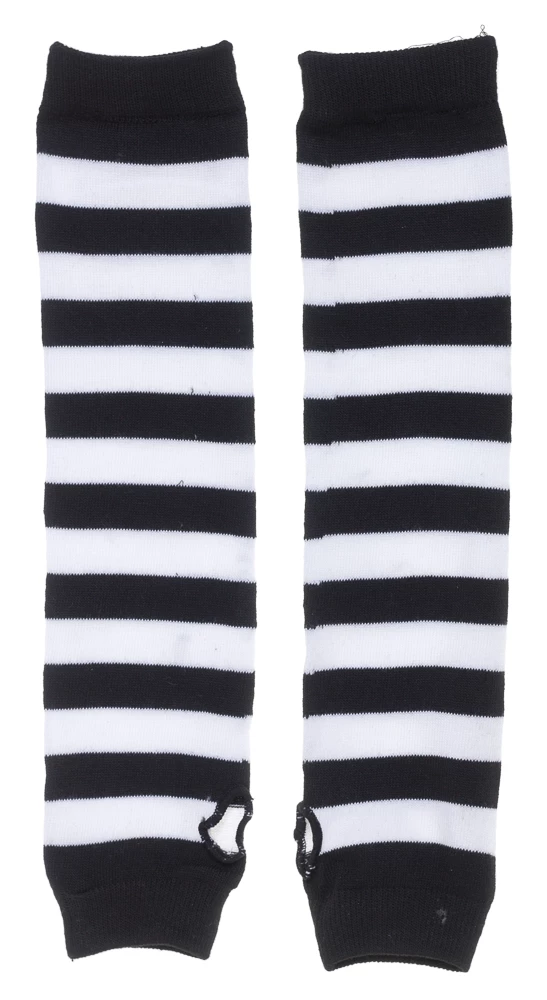 Outlet ❤️ POIZEN INDUSTRIES STRIPED ARMWARMERS BLK/WHT ❤️