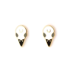 Cheapest ???? LUXCUPS CREATIVE RAVEN SKULL EARRINGS ????