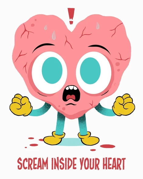 Best Sale ???? JELLYKOE SCREAM INSIDE YOUR HEART PRINT ⌛ - Image 2