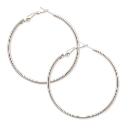 Brand new ✔️ SIMPLE SILVER METAL HOOP EARRINGS ⌛