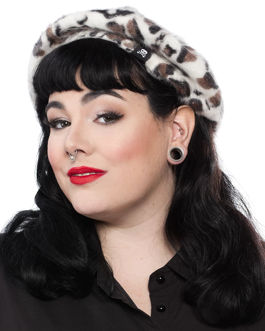 Hot Sale ⭐ SOURPUSS LEOPARD FUR BERET ❤️