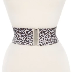 Brand new ✔️ LEOPARD PRINT WIDE ELASTIC BELT WHITE ????